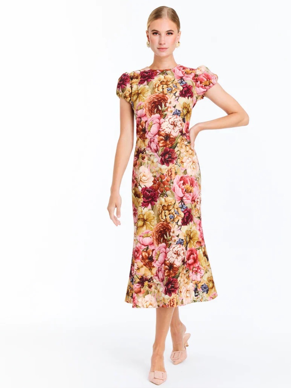 NWT Mestiza New York Perla Floral Midi Dress Sz 6